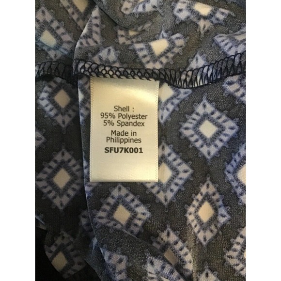 NEW! Women’s 41 Hawthorn Blue White Diamond Stretch Dress Size Small - Picture 4 of 5